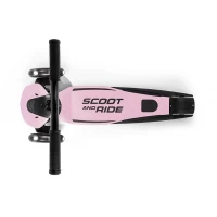 Trotineta copii pliabila, reglabila, roti luminoase, Highwaykick 5 Led Rose, 5 ani +, pana la 80 kg, Scoot and Ride