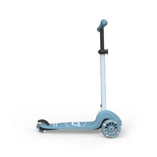 Trotineta copii pliabila, reglabila, roti luminoase, Highwaykick 3S Led Steel, 3+ ani, pana la 50 kg, Scoot and Ride