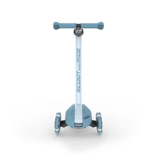 Trotineta copii pliabila, reglabila, roti luminoase, Highwaykick 3S Led Steel, 3+ ani, pana la 50 kg, Scoot and Ride