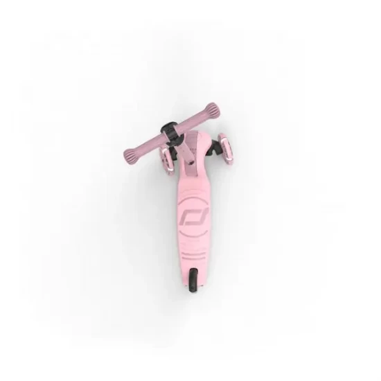 Trotineta copii pliabila, reglabila, roti luminoase, Highwaykick 3S Led Rose, 3+ ani, pana la 50 kg, Scoot and Ride
