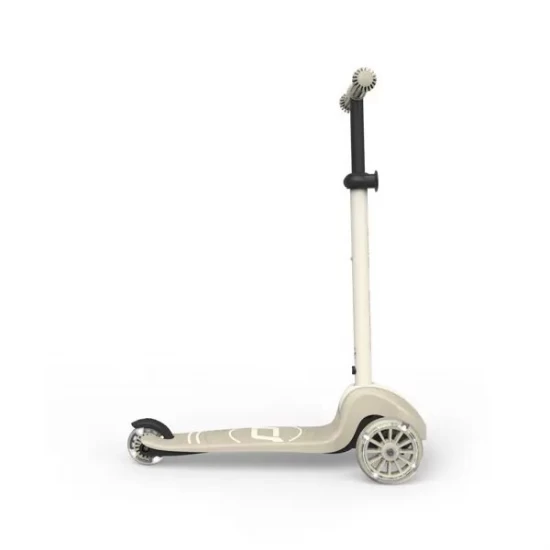 Trotineta copii pliabila, reglabila, roti luminoase, Highwaykick 3S Led Ash, 3+ ani, pana la 50 kg, Scoot and Ride