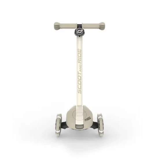 Trotineta copii pliabila, reglabila, roti luminoase, Highwaykick 3S Led Ash, 3+ ani, pana la 50 kg, Scoot and Ride