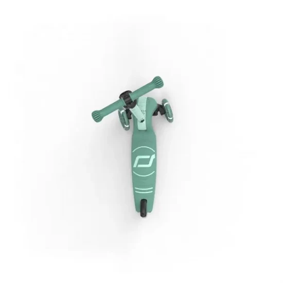 Trotineta copii pliabila, reglabila, roti luminoase, Highwaykick 3S Led Forest, 3+ ani, pana la 50 kg, Scoot and Ride