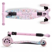 Trotineta copii pliabila, reglabila, roti luminoase, Vento Unique, 3+ ani, pana la 50 kg, Kidwell