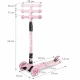 Trotineta copii pliabila, reglabila, roti luminoase, Vento Candy, 3+ ani, pana la 50 kg, Kidwell