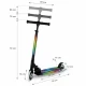 Trotineta cu 2 roti pentru copii, 3 in 1, pliabila, reglabila, cu iluminare LED incorporata, Mido Black, 5 ani+, pana la 100 kg, Kidwell