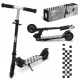 Trotineta pliabila, WXM, SKIPO Chess, aluminiu, roti LED 120mm, pana la 50 kg, alb negru