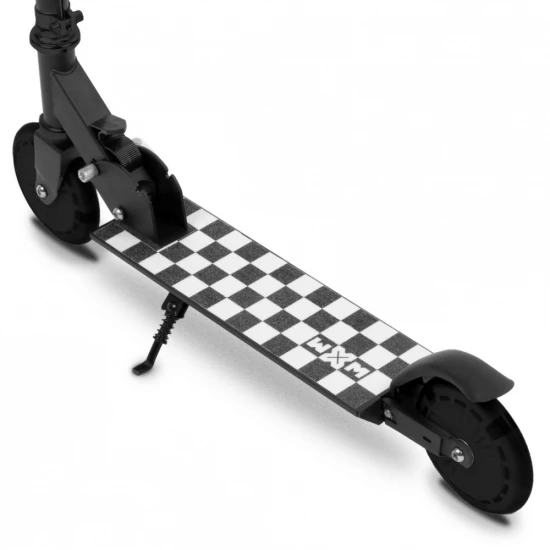 Trotineta pliabila, WXM, SKIPO Chess, aluminiu, roti LED 120mm, pana la 50 kg, alb negru