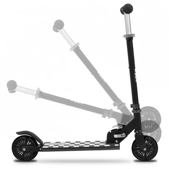Trotineta pliabila, WXM, SKIPO Chess, aluminiu, roti LED 120mm, pana la 50 kg, alb negru