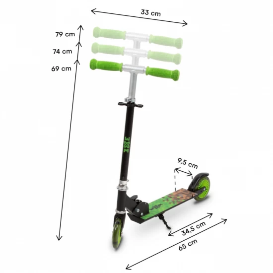 Trotineta pliabila, WXM, SKIPO Game, aluminiu, roti LED 120mm, pana la 50 kg, multicolor