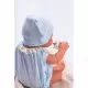 Bebelus Pablo cu costumas albastru si paturica bej 43 cm Bebelus Pablo cu costumas albastru si paturica bej 43 cm