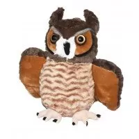 Jucarie plus Wild Republic 30 cm - Bufnita cu coarne