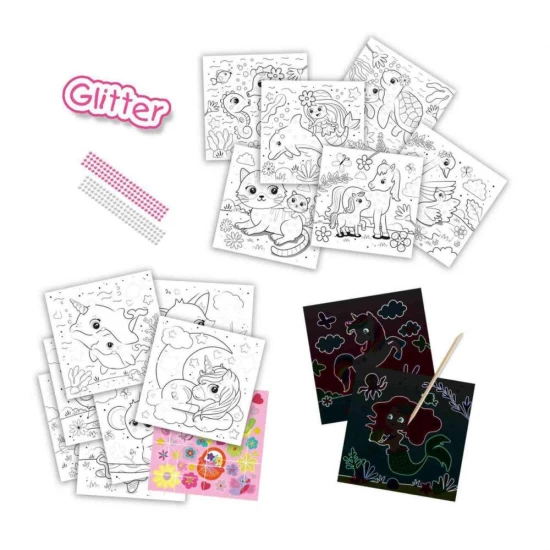 Carte de colorat cu activitati 3 in 1 Unicorn Carte de colorat cu activitati 3 in 1 Unicorn