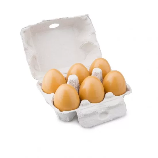 Set de joaca din lemn - Carton cu 6 oua Set de joaca din lemn - Carton cu 6 oua