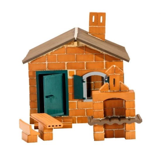 Set constructie cu caramizi Teifoc 185 piese - Casa cu gratar
