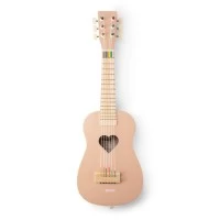 Chitara din lemn pentru copii Woet Inima Roz