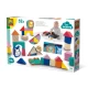 Set cuburi din lemn colorate cu animale 52 piese Ses Creative