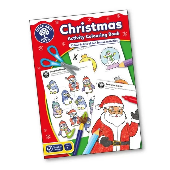 Cutie 3 in 1 Ajunul Craciunului - Joc educativ, puzzle si carte de colorat cu activitati Cutie 3 in 1 Ajunul Craciunului - Joc educativ, puzzle si carte de colorat cu activitati
