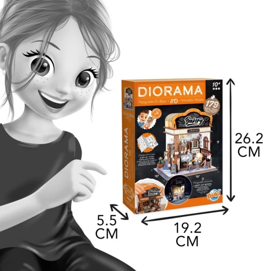 Puzzle 3D Diorama - Brutarie cu iluminare LED