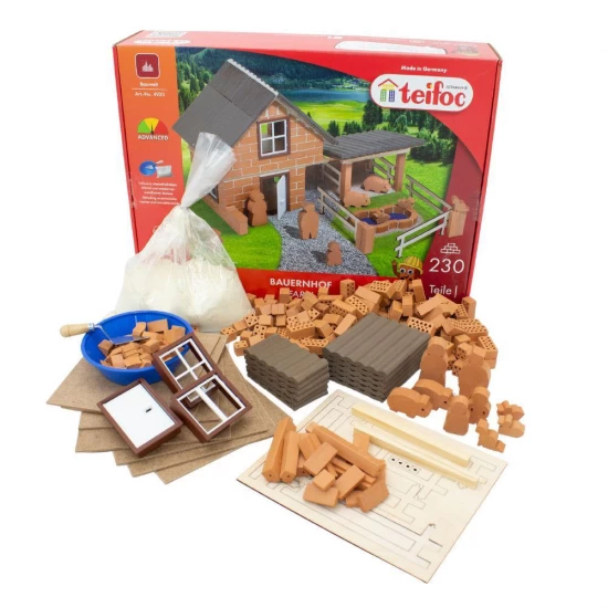 Set constructie cu caramizi Teifoc 230 piese - Ferma Set constructie cu caramizi Teifoc 230 piese - Ferma