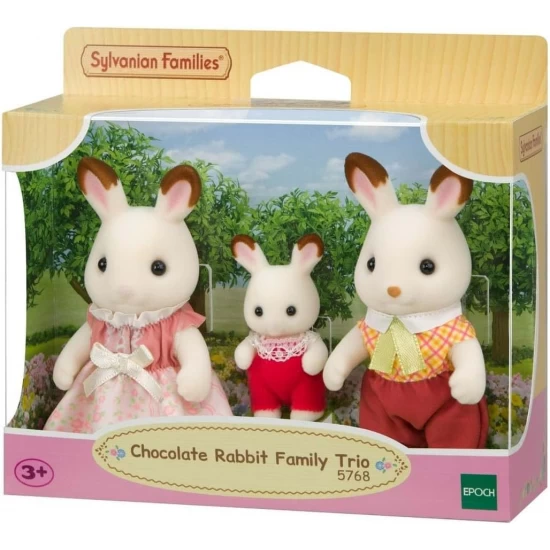 Figurine Sylvanian Families - Familia Iepurasilor Chocolate Trio