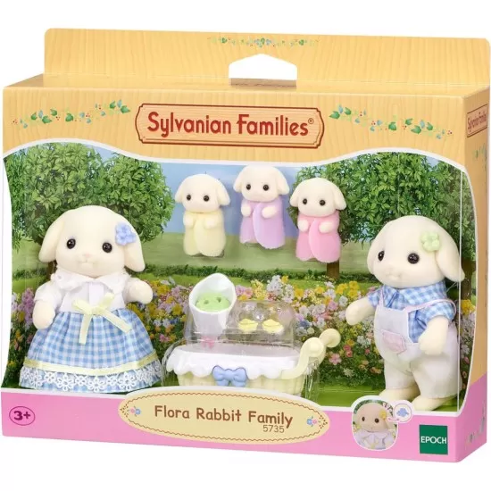 Figurine Sylvanian Families - Familia Iepurasilor Flora Figurine Sylvanian Families - Familia Iepurasilor Flora