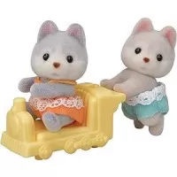 Figurine Sylvanian Families - Gemenii Catelusi Husky