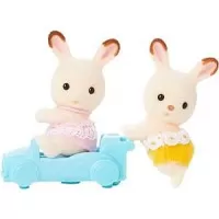 Figurine Sylvanian Families - Gemenii Iepurasi Chocolate