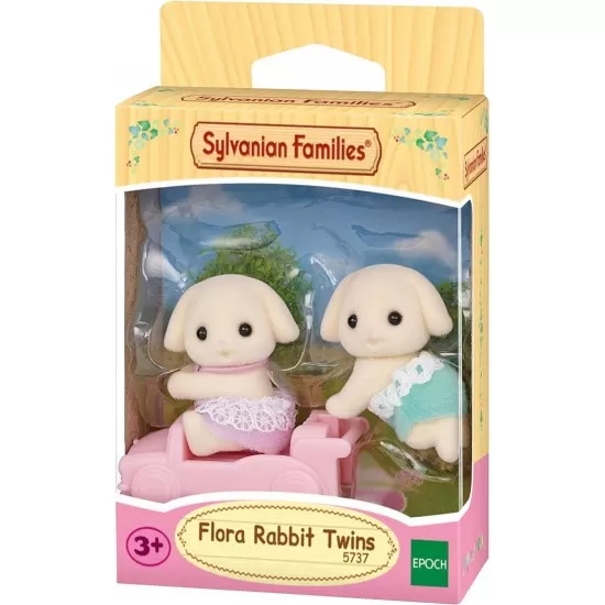 Figurine Sylvanian Families - Gemenii Iepurasi Flora Figurine Sylvanian Families - Gemenii Iepurasi Flora