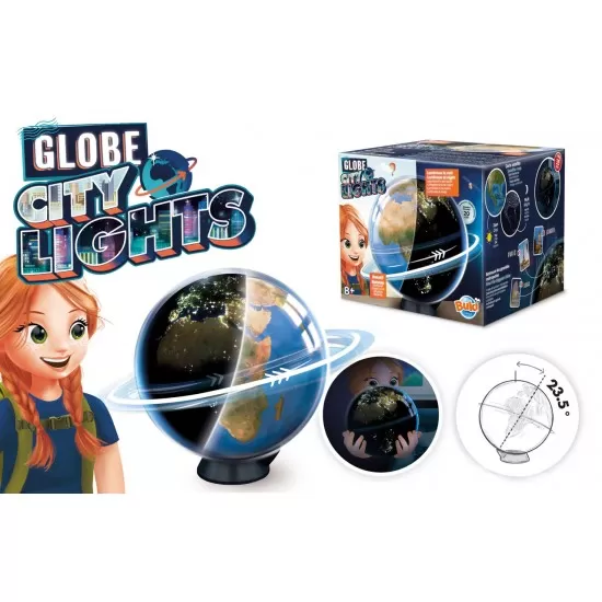 Glob terestru ziua - Luminile oraselor noaptea Glob terestru ziua - Luminile oraselor noaptea