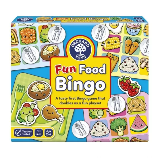 Joc educativ Bingo distractiv cu alimente Joc educativ Bingo distractiv cu alimente