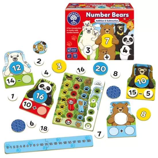 Joc educativ Orchard Toys - Numarul Ursuletilor Joc educativ Orchard Toys - Numarul Ursuletilor