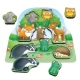 Joc educativ puzzle cu 7 piese de lemn - In padure Joc educativ puzzle cu 7 piese de lemn - In padure