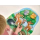 Joc educativ puzzle cu 7 piese de lemn - In padure Joc educativ puzzle cu 7 piese de lemn - In padure