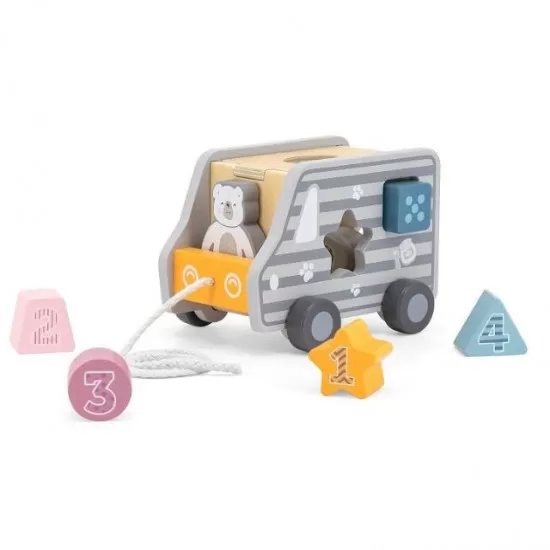 Jucarie de tras sortator forme geometrice Camion PolarB Jucarie de tras sortator forme geometrice Camion PolarB