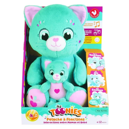 Jucarie interactiva cu 6 functii Mama si Puiul Pisica Jemini