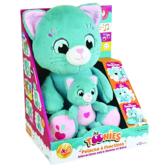 Jucarie interactiva cu 6 functii Mama si Puiul Pisica Jemini