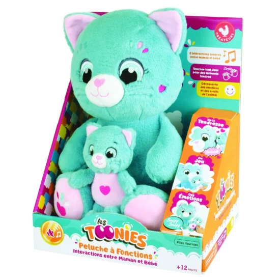 Jucarie interactiva cu 6 functii Mama si Puiul Pisica Jemini