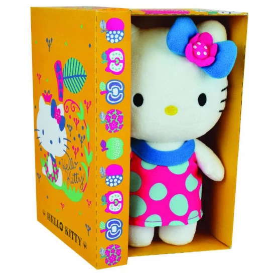 Jucarie plus Hello Kitty cu buline albastre 20 cm Jemini Jucarie plus Hello Kitty cu buline albastre 20 cm Jemini