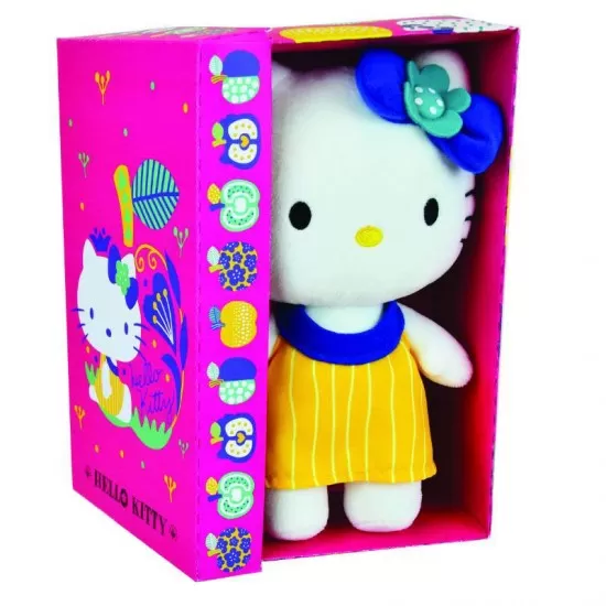 Jucarie Plus Jemini 20 cm Hello Kitty - Rochita Galbena Jucarie Plus Jemini 20 cm Hello Kitty - Rochita Galbena