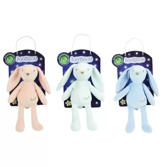Jucarie plus Jemini fosforescenta 21 cm Iepure Luminou Alb Jucarie plus Jemini fosforescenta 21 cm Iepure Luminou Alb