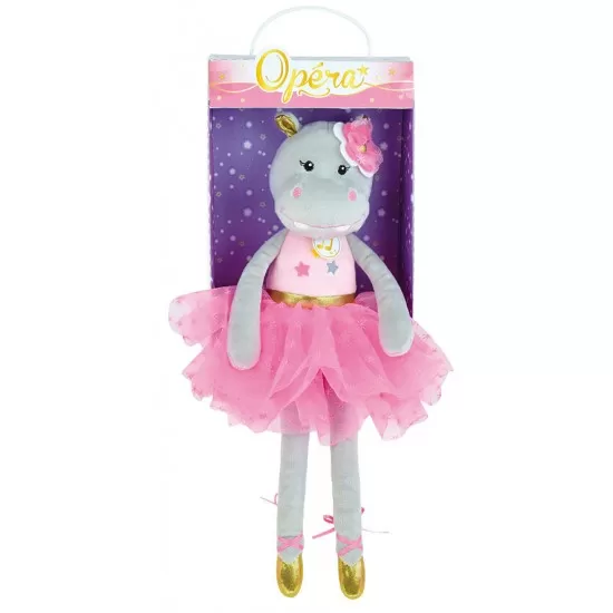 Jucarie pus muzicala Jemini 40 cm Balerina Hipopotam Jucarie pus muzicala Jemini 40 cm Balerina Hipopotam