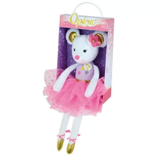 Jucarie plus muzicala Jemini 40 cm Balerina Soricel Alb Jucarie plus muzicala Jemini 40 cm Balerina Soricel Alb