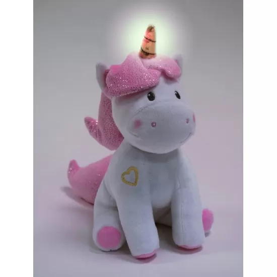 Jucarie plus muzicala cu lumini Jemini 24 cm Unicorn Jucarie plus muzicala cu lumini Jemini 24 cm Unicorn