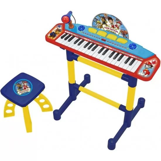 Set de joaca pian electronic cu microfon si scaunel Paw Patrol