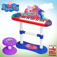 Pian electronic cu microfon si scaunel Peppa Pig
