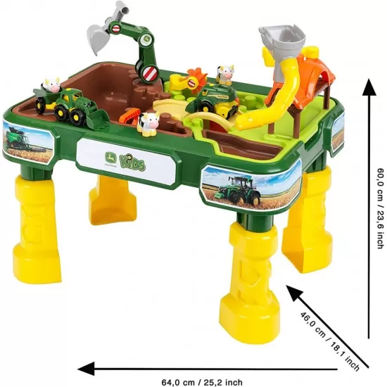 Masuta de joaca cu apa si nisip 2 in 1 - Ferma John Deere Masuta de joaca cu apa si nisip 2 in 1 - Ferma John Deere