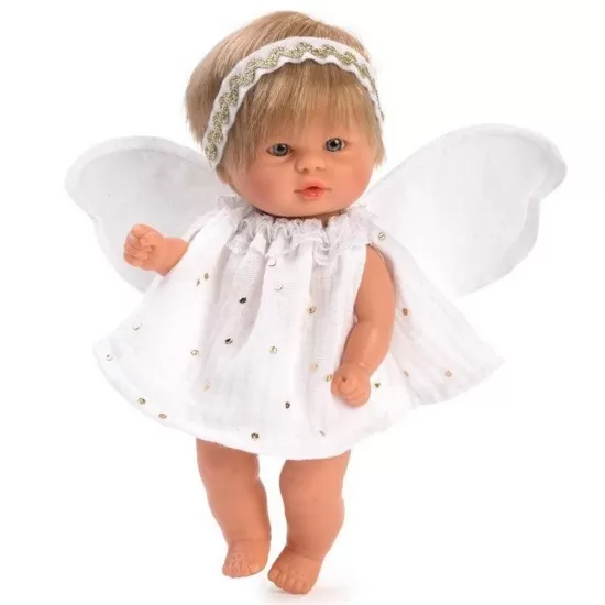 Papusa Bomboncin cu rochita si aripi de ingeras 20 cm Papusa Bomboncin cu rochita si aripi de ingeras 20 cm
