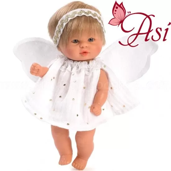 Papusa Bomboncin cu rochita si aripi de ingeras 20 cm Papusa Bomboncin cu rochita si aripi de ingeras 20 cm