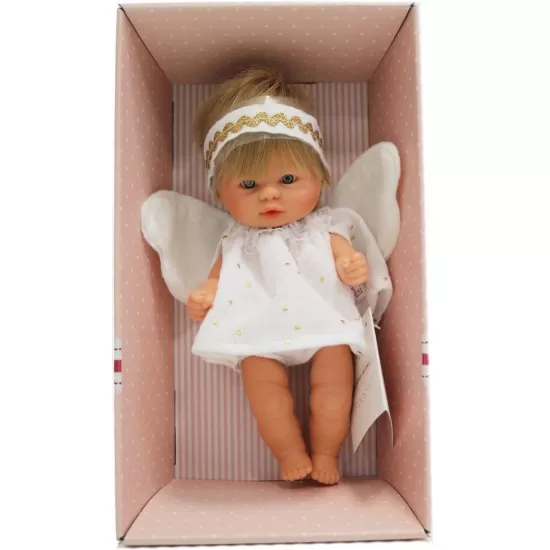 Papusa Bomboncin cu rochita si aripi de ingeras 20 cm Papusa Bomboncin cu rochita si aripi de ingeras 20 cm